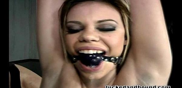  Self Admitted Suspended and Fucked Slave in Electro-Shock Pussy Play